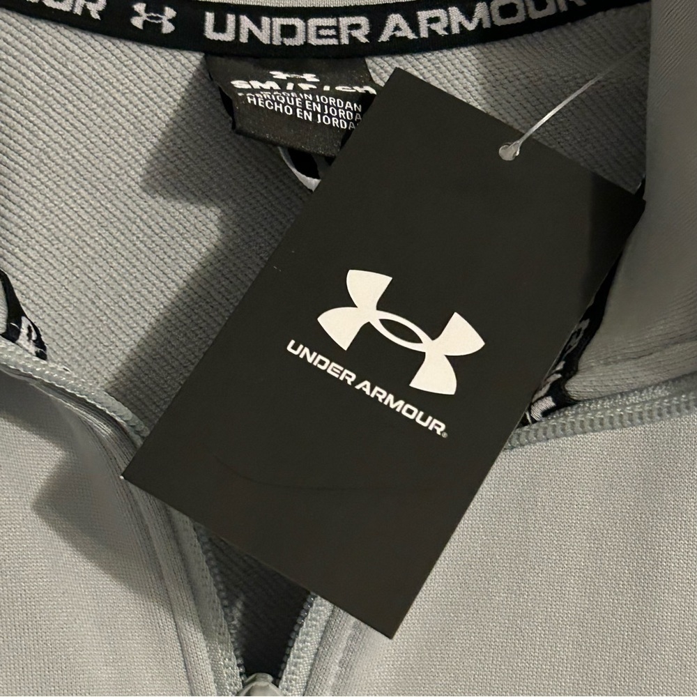 Under Armour Command Warm Up Full Zip Jacket Women’s Size Small Grey/White NWT - Picture 7 of 9